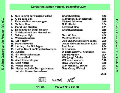 CD Freckenfeld Titelliste